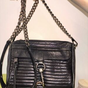 Rebecca Minkoff Black Quilted Leather Crossbody Bag